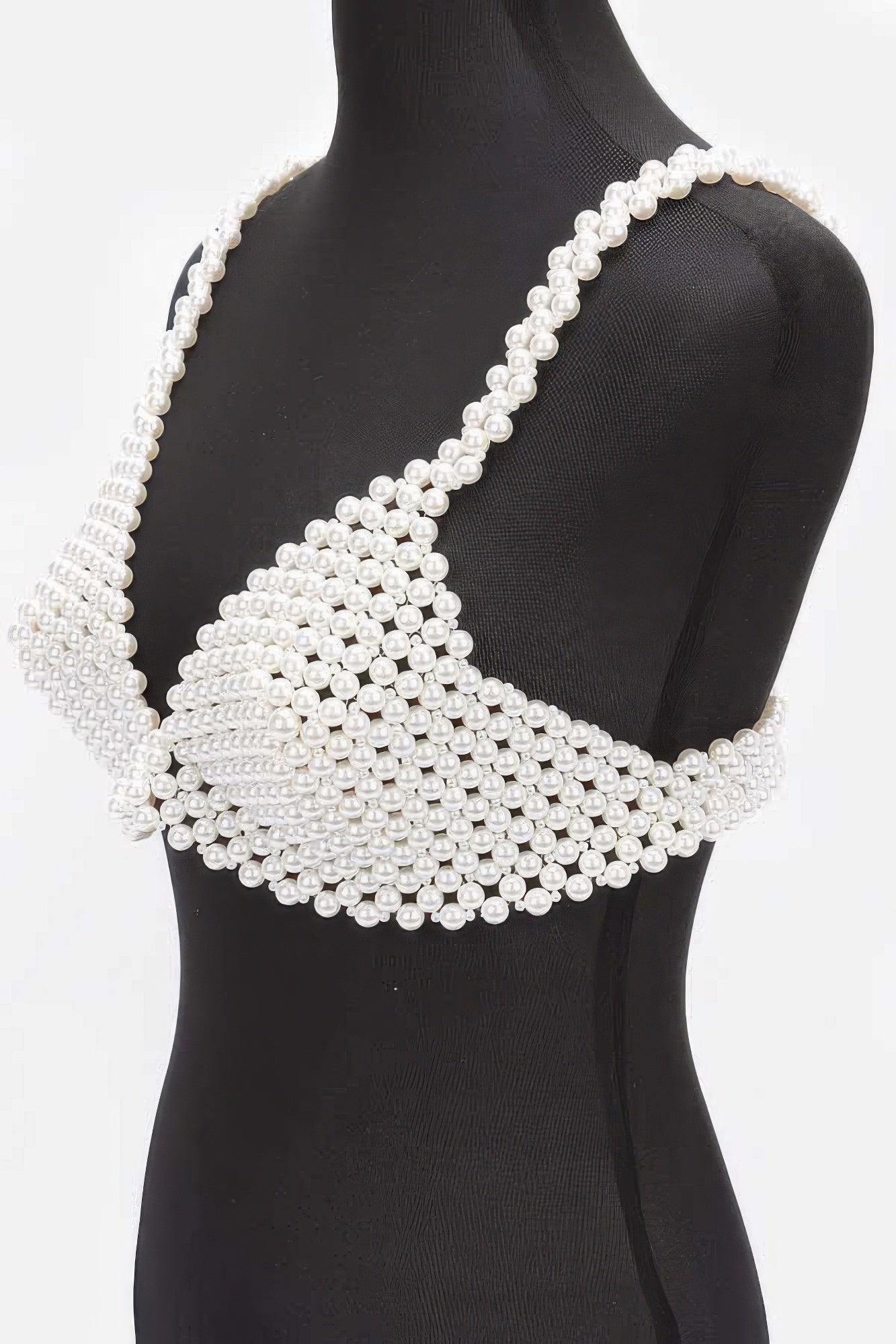 Faux Pearl Bra Top